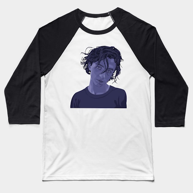 Timothee Chalamet Baseball T-Shirt by mpmi0801